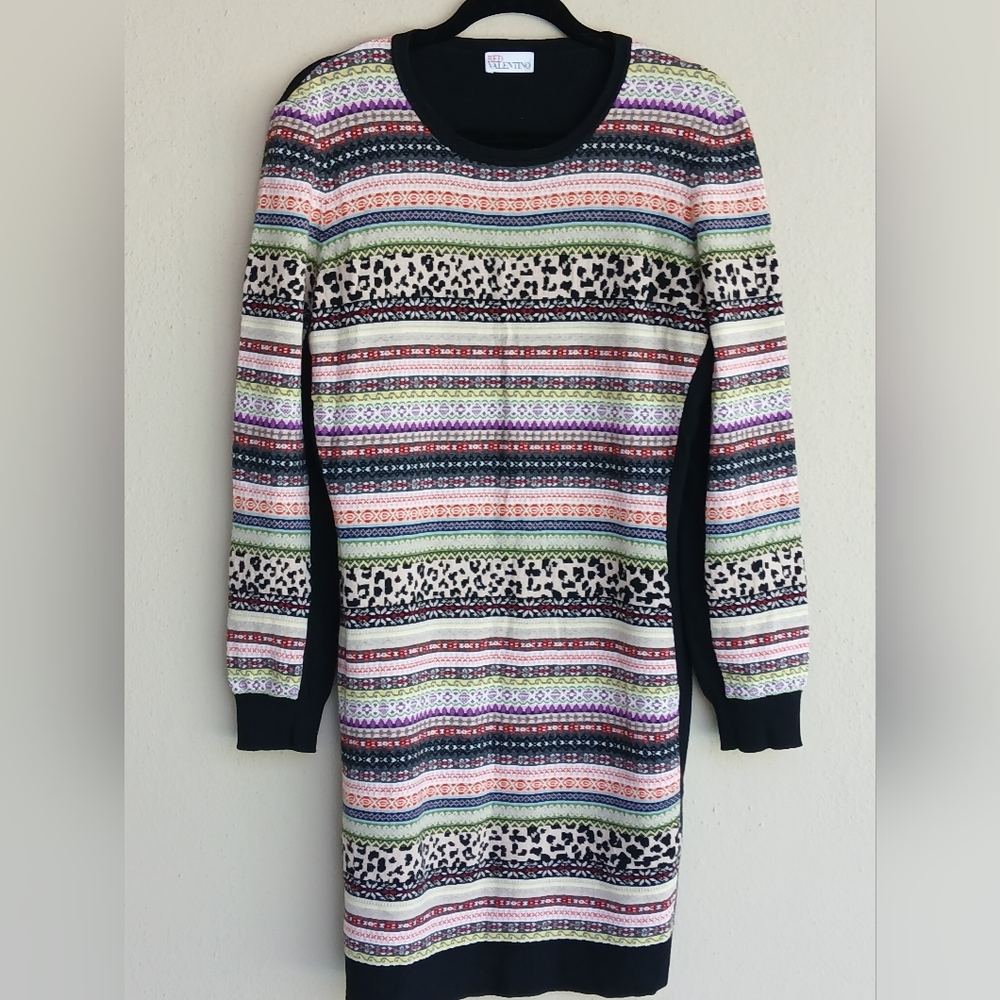 Red Valentino Striped sweater dress XL